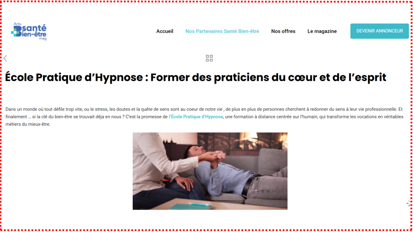 École Pratique d’Hypnose : Former des praticiens du cœur et de l’esprit